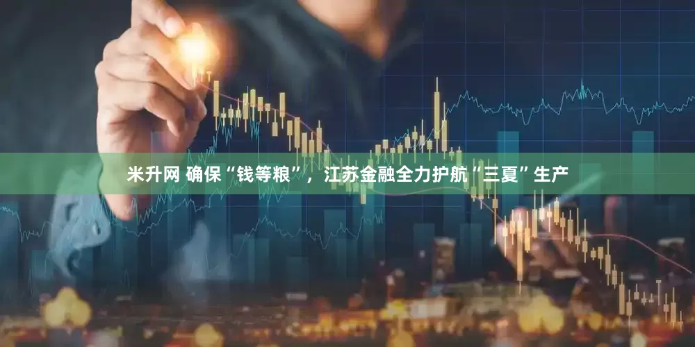 米升网 确保“钱等粮”，江苏金融全力护航“三夏”生产